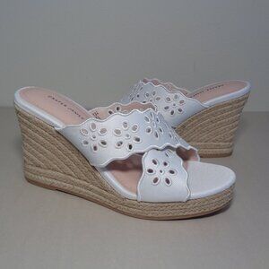 Draper James Size 7 M Emily White Wedge Heeled Sandals New Women's Shoes